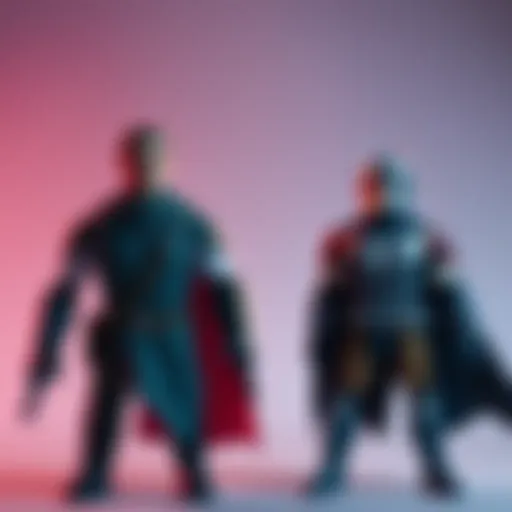A classic 2010 action figure next to a newer model, showcasing design differences.