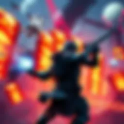 Action Game Combat A player character engaged in an intense battle, showcasing dynamic combat actions and abilities in a vibrant game environment.