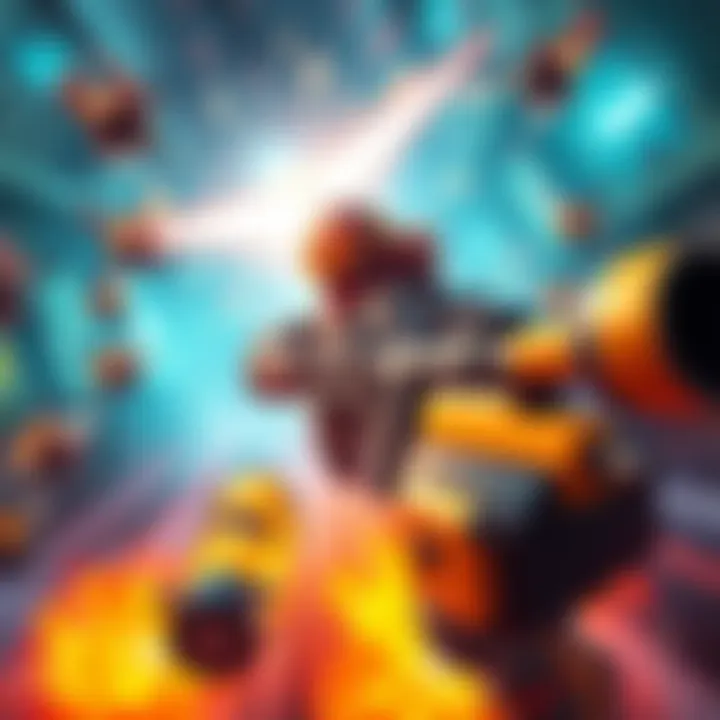 Action scene from Marathon game A player character engaged in an intense action sequence within the vibrant world of Marathon, showcasing stunning graphics and dynamic gameplay.