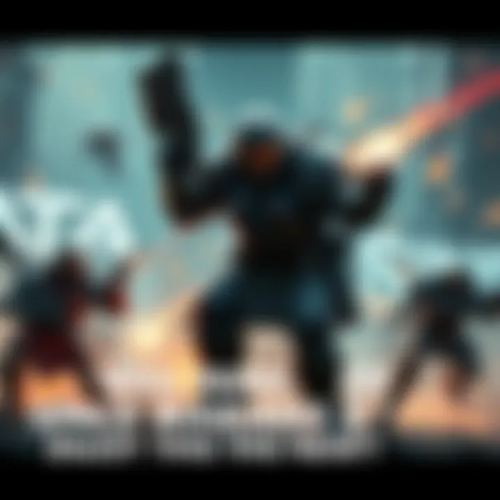 A character in heavy armor battling enemies in a futuristic setting
