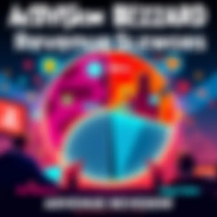 A visual representation of Activision Blizzard's revenue breakdown, showing a large portion for in-game purchases and a smaller section for game sales, illustrated with gaming icons.