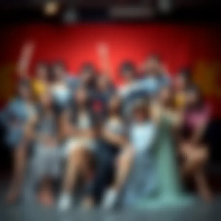 Several actresses posing together, showing off their versatility and talent, in a setting that suggests a film audition.