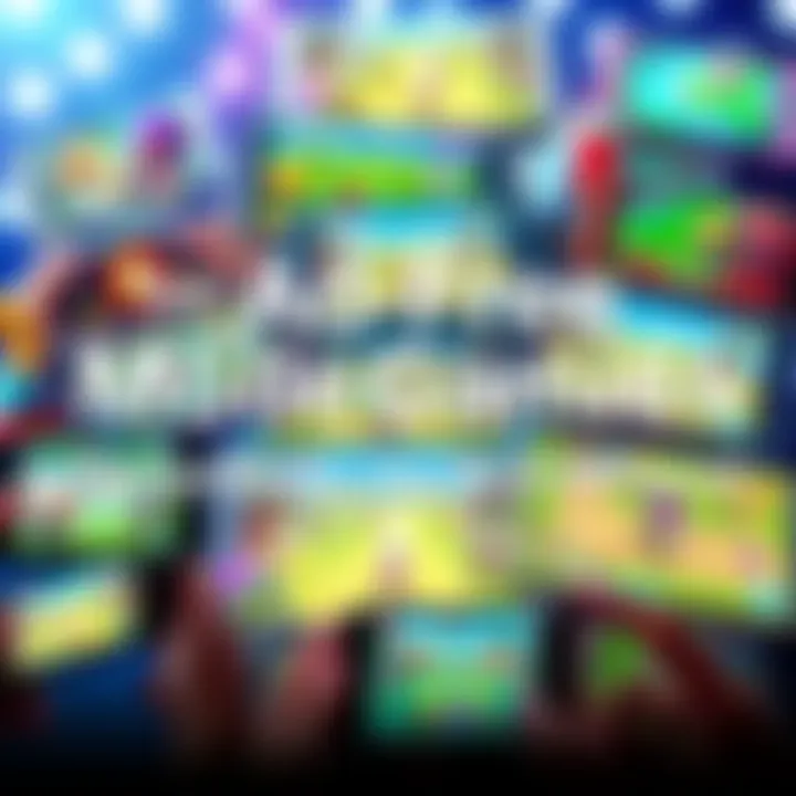 A collage of various mobile games showing exciting gameplay without ads, featuring colorful graphics and engaging characters.