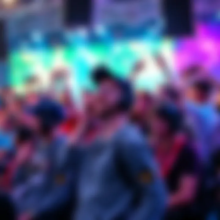 A collage of popular AD YouTubers and streamers engaging with their viewers during a tournament livestream.
