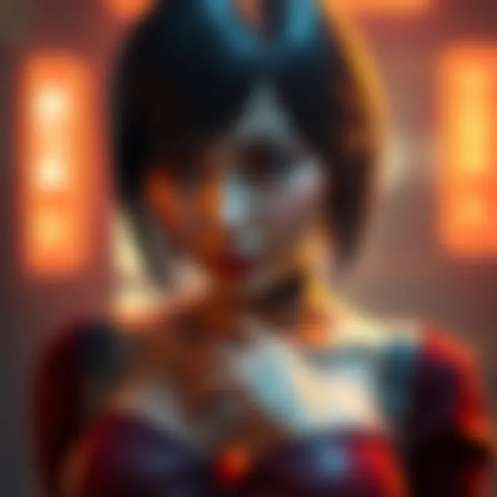 Ada Wong Beauty Reveal Ada Wong showcasing her stunning beauty in the game remake, emphasizing her character's new look and style.