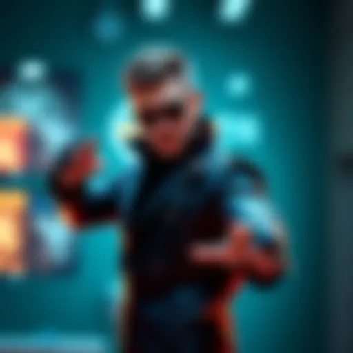A person dressed as Adam Jensen in a sleek black outfit with cybernetic enhancements and sunglasses, striking a pose to showcase the costume.