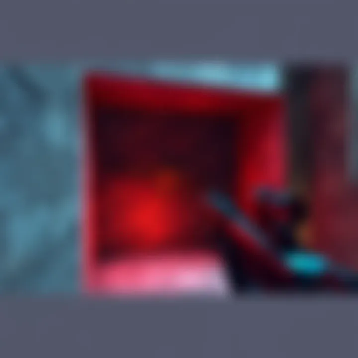 A player character customizing a UT2004 map with the Supershockrifle weapon hidden in a corner