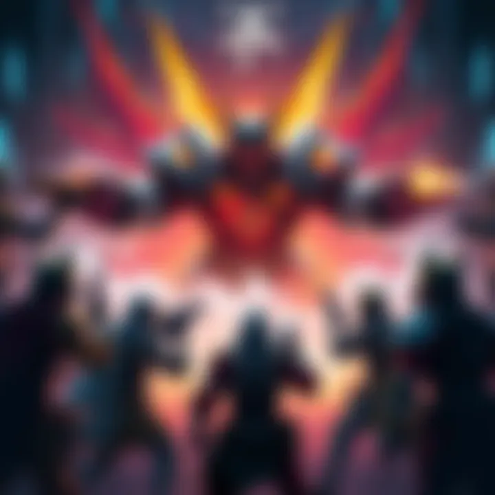 Players in a raid setting, strategizing over adept weapons drops while facing a challenging boss.