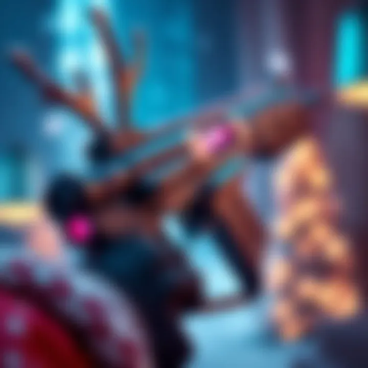 Close-up of the rare Adestria gun obtained during the Krampus event, showcasing its unique design and features.