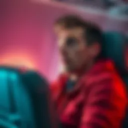Streamer Adin Ross looking anxious in his airplane seat during a flight