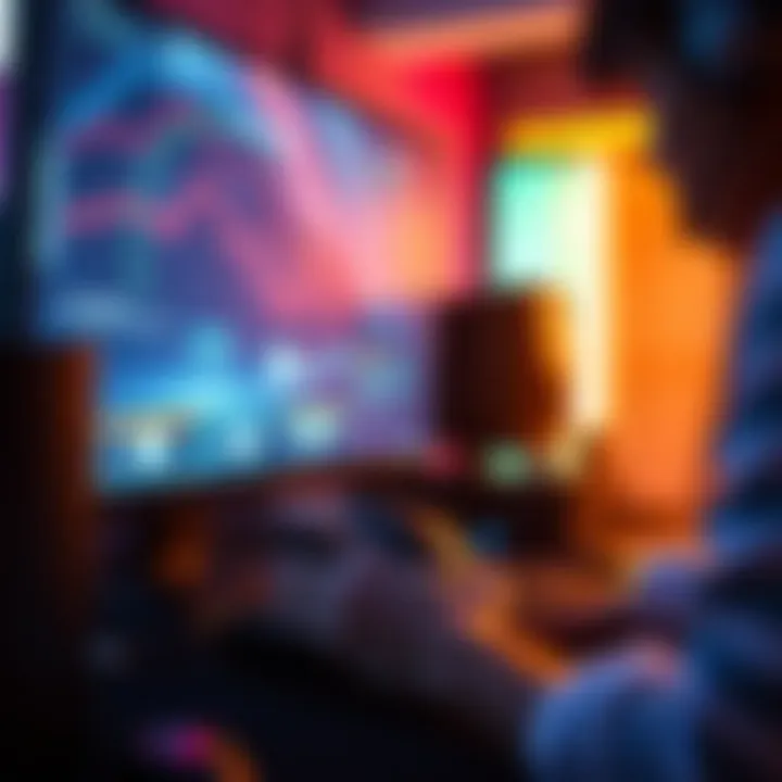 A gamer adjusting mouse sensitivity settings on their computer for better aiming performance