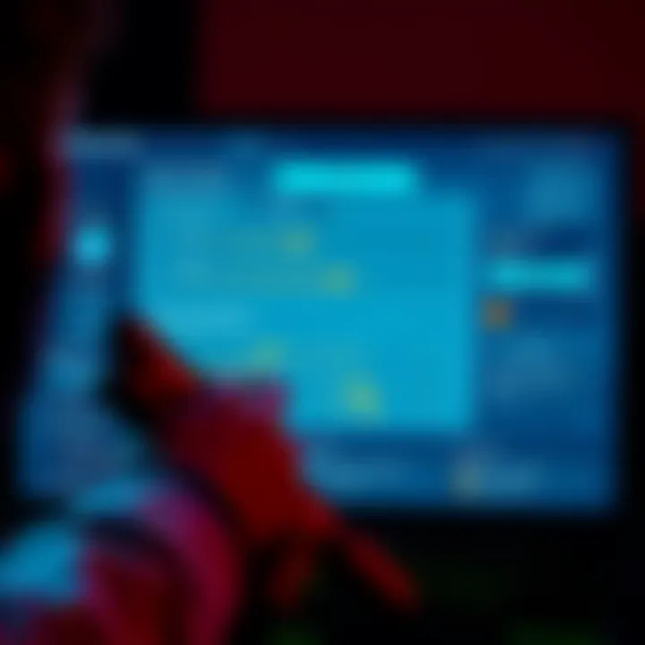 A gamer adjusting a weapon's durability settings on a screen, showing sliders and options for fine-tuning performance.