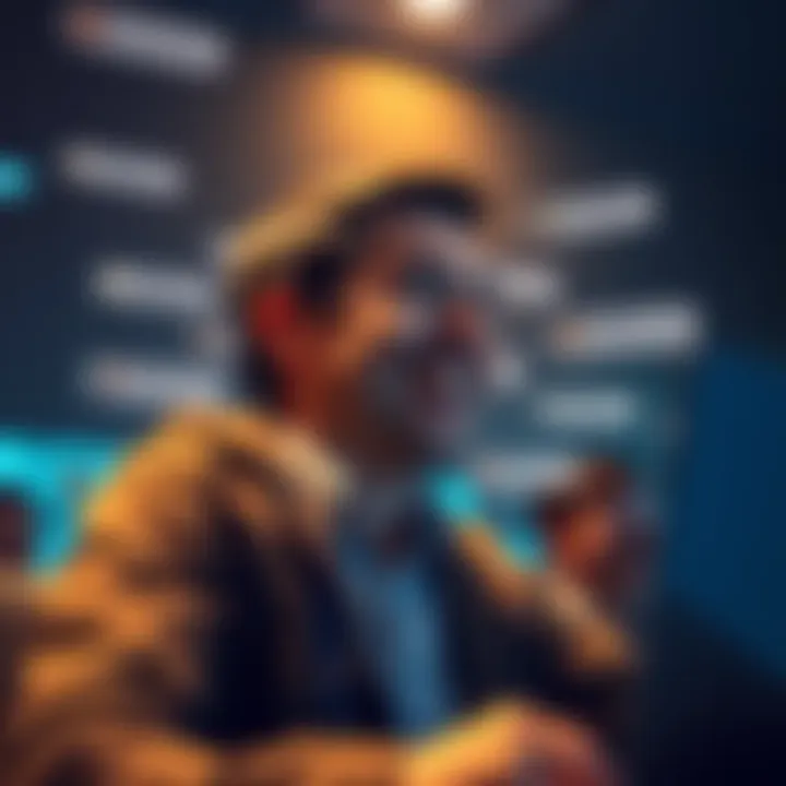 Admin Laughing at a Mistake An admin, smiling and shaking their head, reflects on a funny mistake made during a live online session, surrounded by chat messages from people laughing.