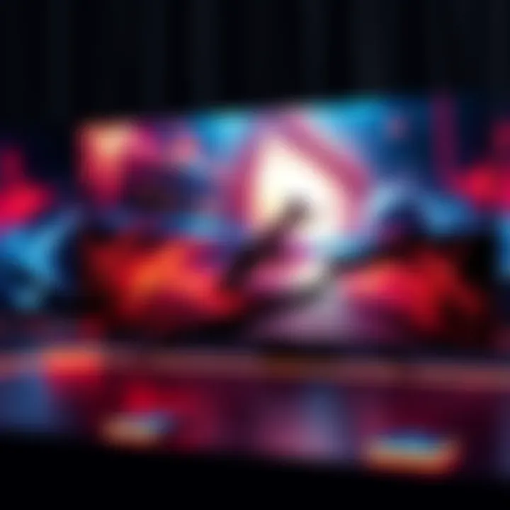 A vivid screenshot from a video displaying new graphics technology with stunning visuals and immersive designs