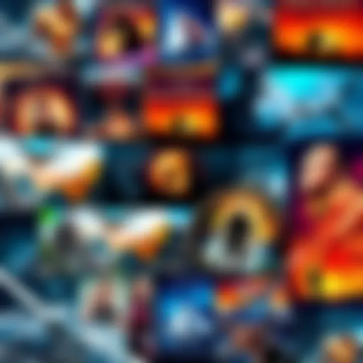 A collage of books, games, and movies related to adventure themes, showcasing exploration, action, and excitement.