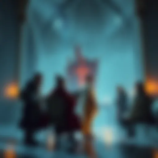 Adventurers in a Church A group of low-level adventurers discussing a church mission with a cleric