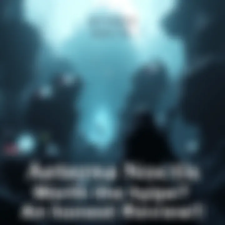 Character exploring a dark, mystical world in Aeterna Noctis, with dialogue boxes on screen and loading indicators visible.