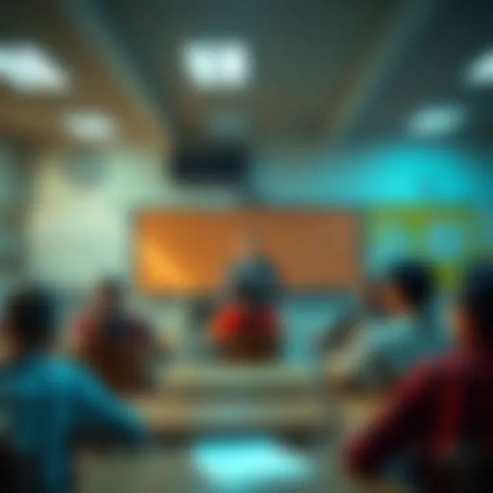A. F. Kay discussing challenges in Weapon Studies 101 with students in a classroom