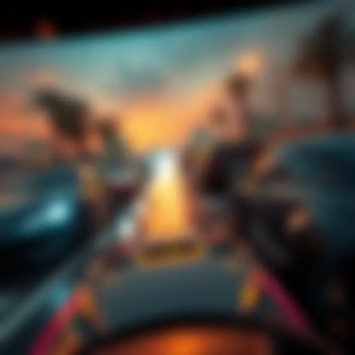 A scene from a driving game showing affordable cars being used to complete missions