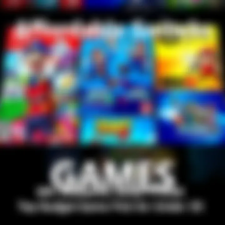 A selection of budget-friendly video games for Steam and Switch, each priced under $5, showcasing colorful game covers and enticing graphics.
