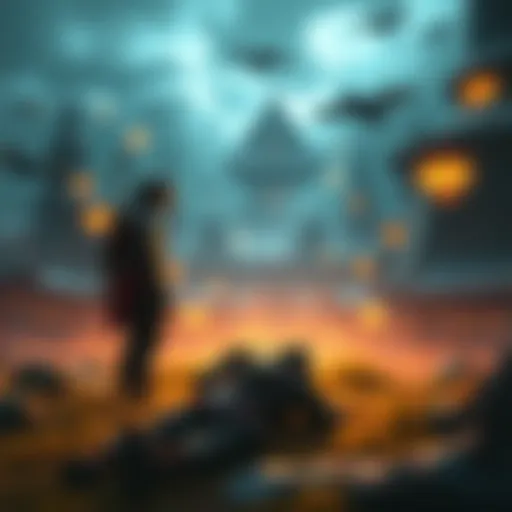 A player stands guard over an AFK raider in a fantasy game, showing an act of kindness in a digital world.