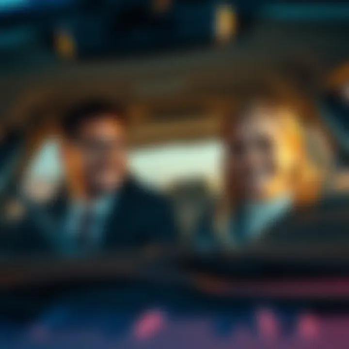 Agent and Emily smiling in a car as they start their first honk adventure