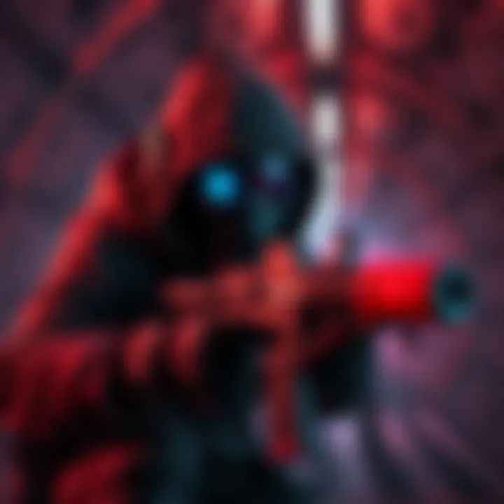 A killer character aggressively pursuing a survivor in a game setting, showcasing tactics like tunneling and camping.