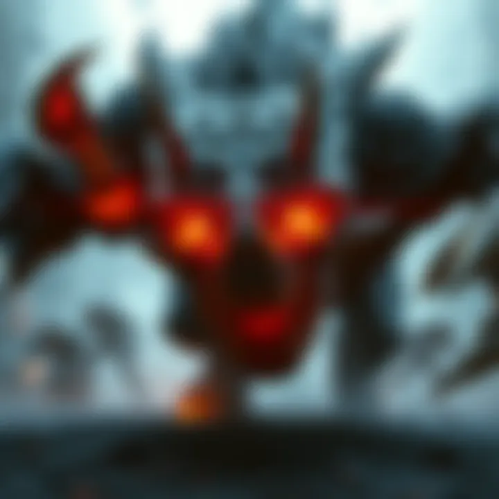 A fierce monster with sharp claws and glowing eyes charging towards players, showcasing its incredible speed and strength.