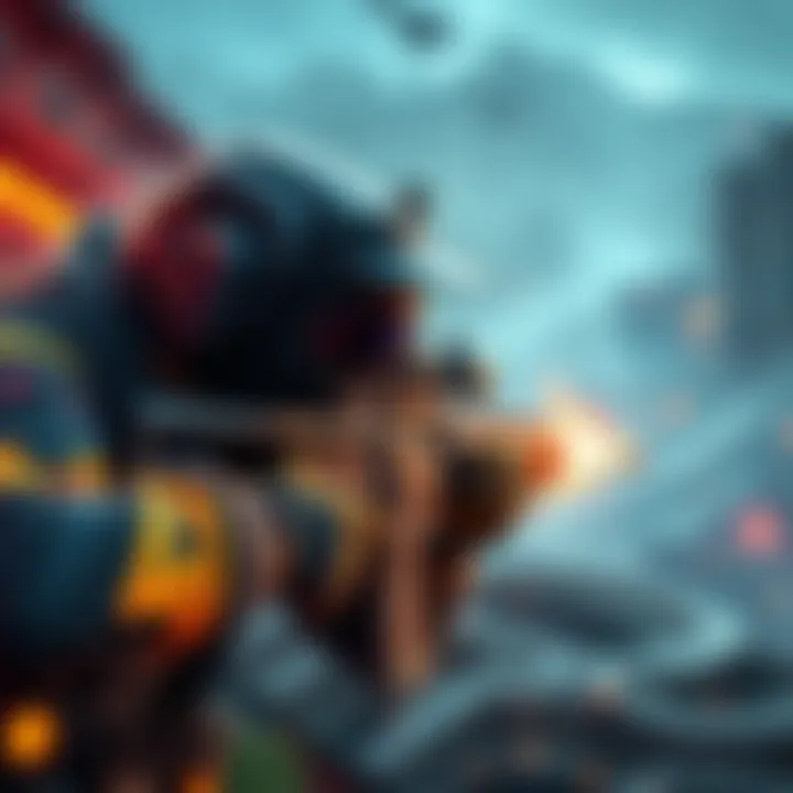 A skilled player executing a noscope sniper shot with precision in an action-packed scene.