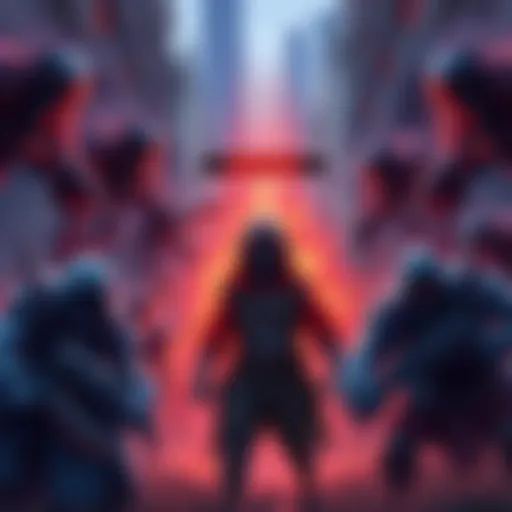 An illustration showing a player character with an aggro bar above them, surrounded by enemies, highlighting the need for better aggro systems in gaming.