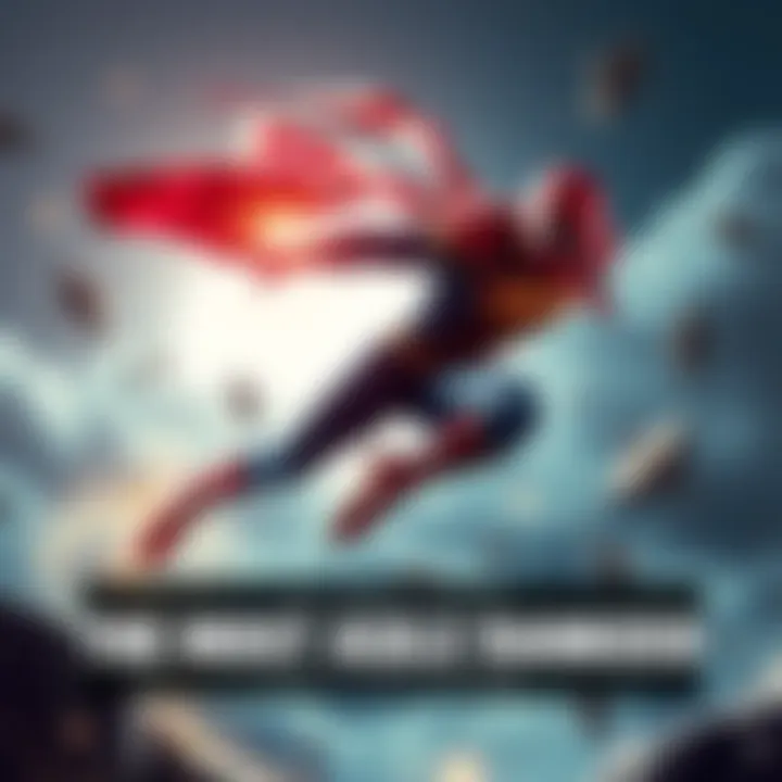 A dynamic superhero showcasing agility while performing a breathtaking leap through the air, emphasizing their quick movements and heroic stance.