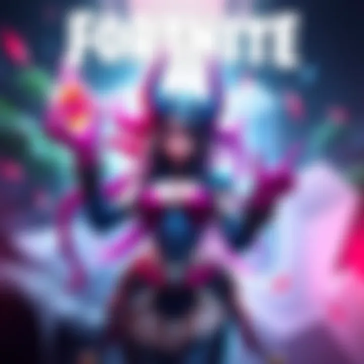 Ahri from League of Legends featuring her new Mythic skin in Fortnite's environment