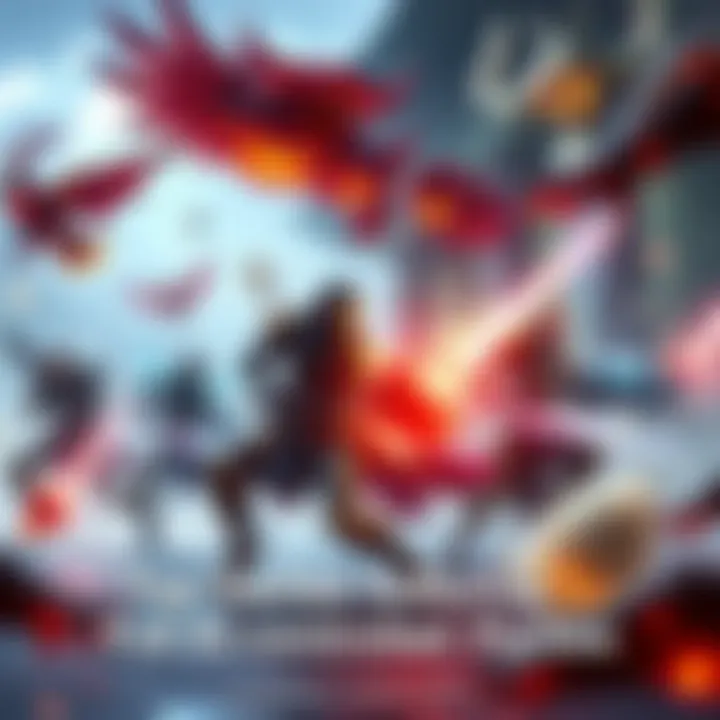 A team of AI-controlled characters battling enemies in a vibrant fantasy setting with active combat.