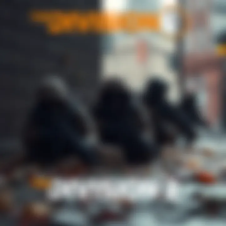 AI Enemies Hiding in The Division 2 A group of AI enemies in The Division 2 crouching behind cover, avoiding confrontation with players, illustrating the game's change in enemy behavior