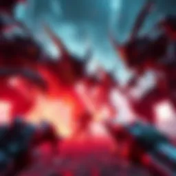 AI Enhanced Game Enemies Concept art showing intelligent game enemies reacting to a player's actions in a video game setting.