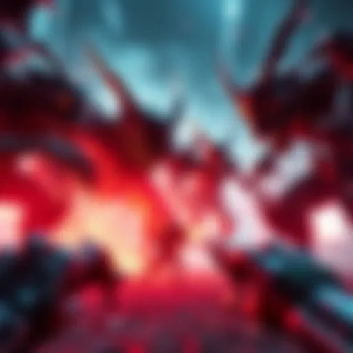 AI Enhanced Game Enemies Concept art showing intelligent game enemies reacting to a player's actions in a video game setting.