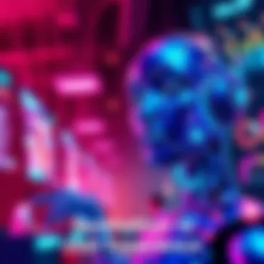 Colorful graphic showing AI technology improving user interactions