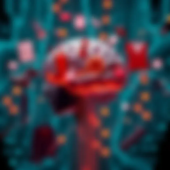 A graphic showing a digital brain connected to various personal items like food and clothes, symbolizing AI's knowledge of personal preferences.