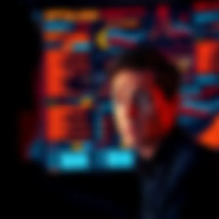 AI Technology and Inaccuracies A person looking at a screen filled with confusing AI-generated information, showing signs of concern and confusion.