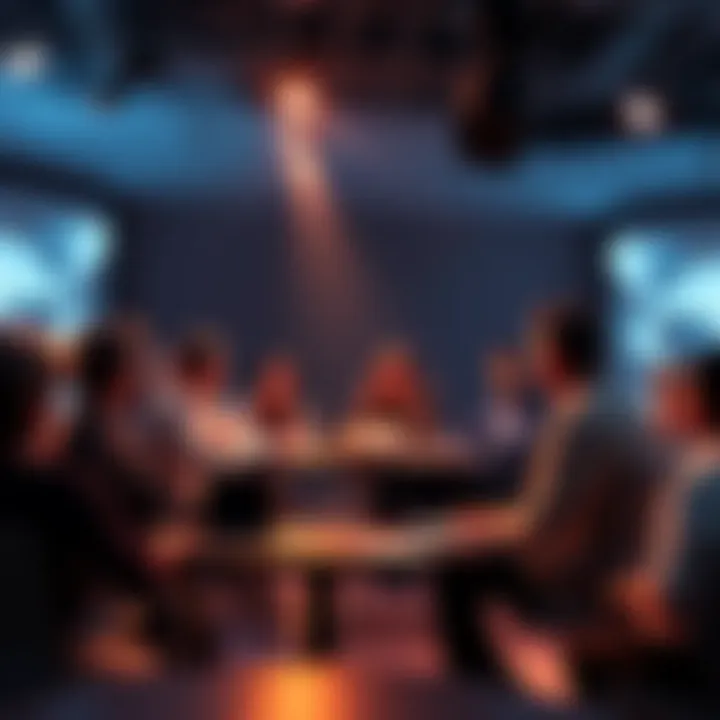 People engaging in a debate about AI's impact on voice acting in media