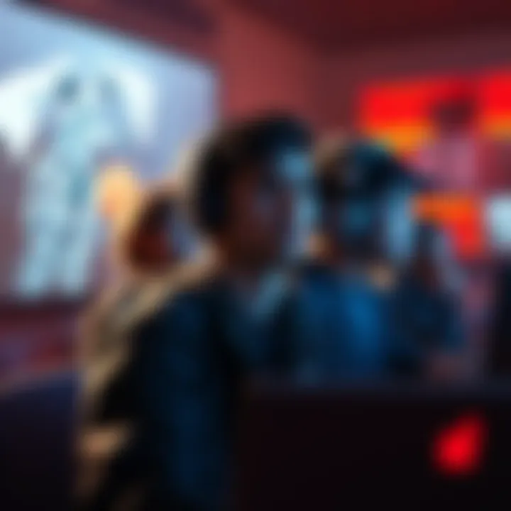A scene showing frustrated players watching AI characters dominate a trial in a gaming environment