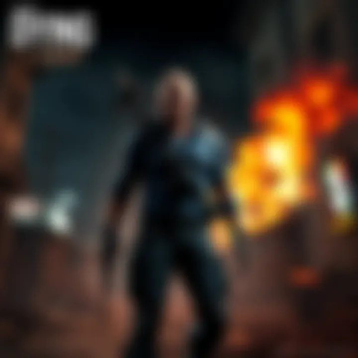 Aiden stands ready for battle in a dark, post-apocalyptic setting, hinting at his role as a powerful character in the game.
