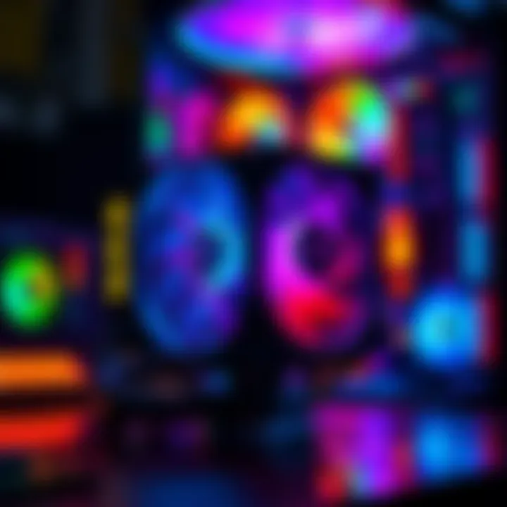 An AIO cooler showing high temperatures and noise indicators, with a computer setup in the background