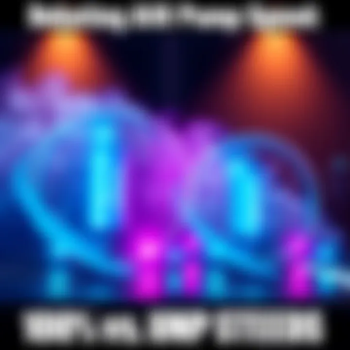 Illustration showing a comparison of AIO pump speed settings with indicators for 100% and optimal variations