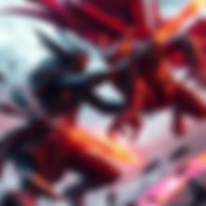 A fierce battle scene featuring Akantor and Ukanlos, showcasing their unique designs and intense action.