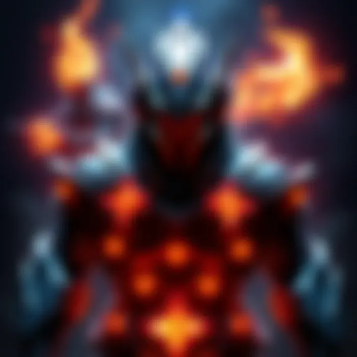 A character wearing Akuma armor with glowing elements, showcasing weapon slot skills in action during gameplay.