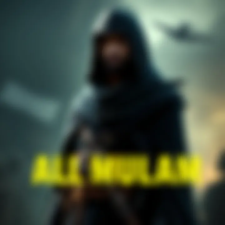 Al Mualim, a character in Assassin's Creed, stands confidently in a dark cloak with a strategic look, overseeing a conflict between Assassins and Templars.