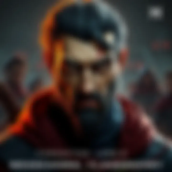 A detailed portrait of Alad, showcasing his unique features and attire, with a backdrop hinting at his storied past.