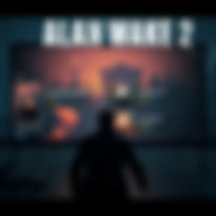 Screenshot showing Alan Wake 2 with prominent expansion links on the Epic Games store