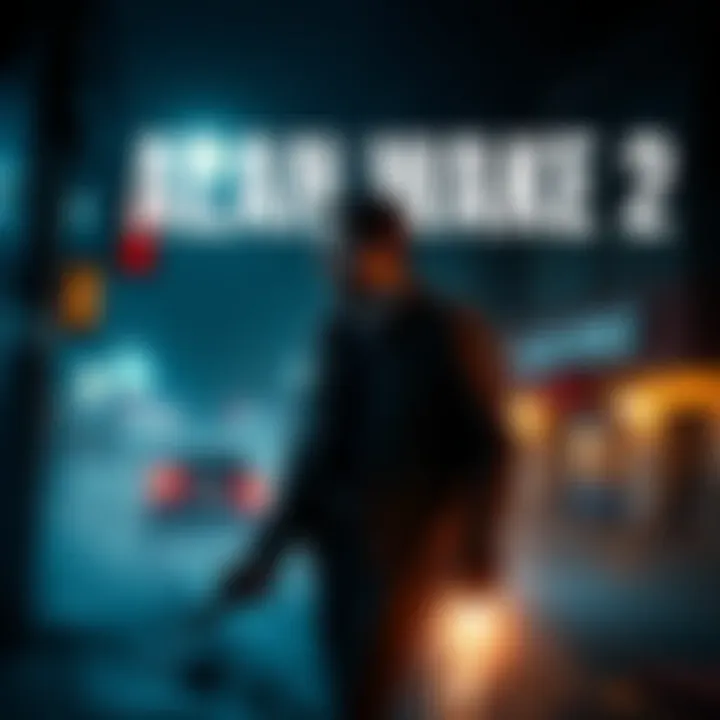 A scene from Alan Wake 2 showing the upgraded graphics and lighting effects, highlighting the new PSSR system in action.